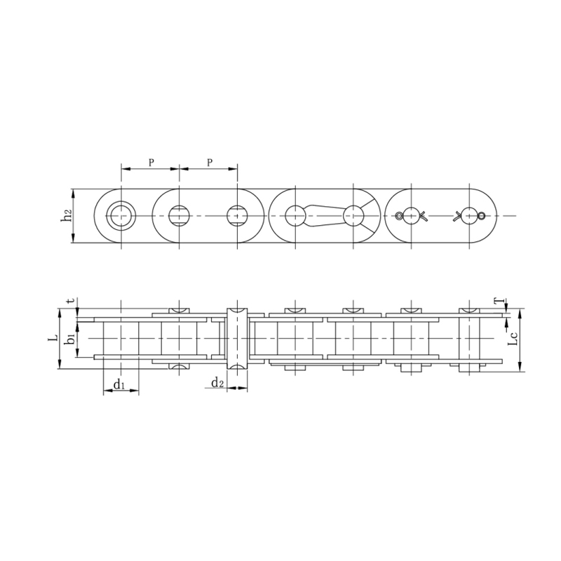 Rullekæder med lige sideplade (A-serien)