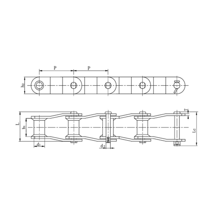 Svejste stål-type forkrøppede led mølle kæder