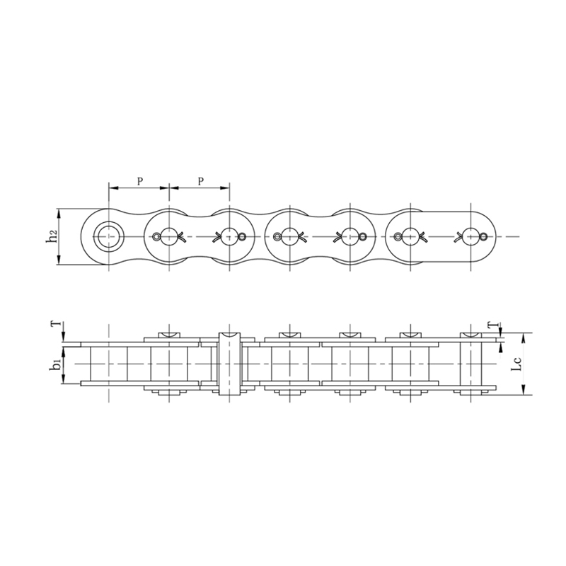 Heavy duty serie spaltede rullekæder